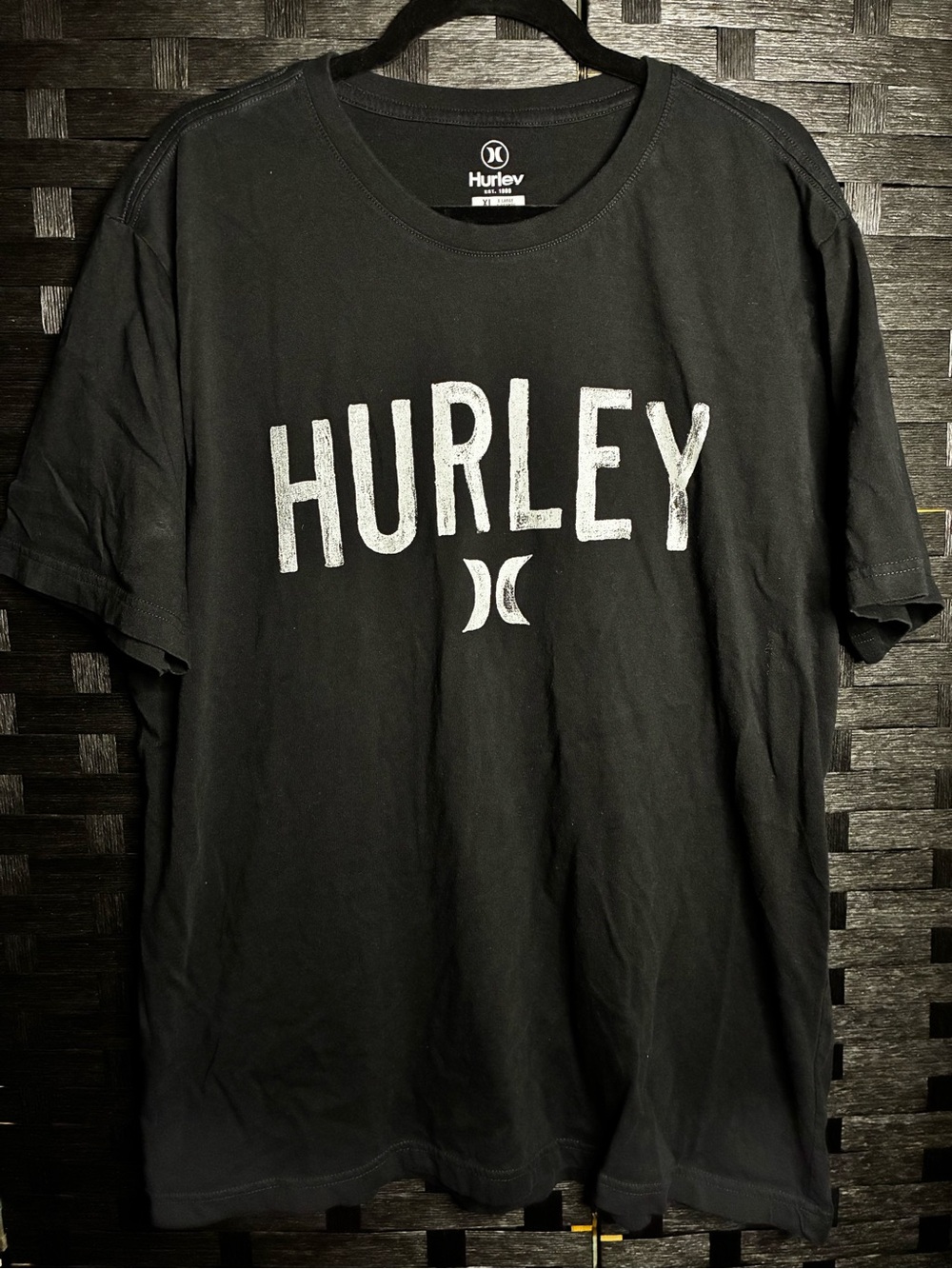 Hurley Black Short-Sleeve Logo Tee
